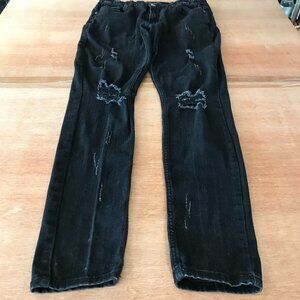 Serenede Jeans Men 34x31 Black Mid Rise Distressed Stretch Grunge Streetwear